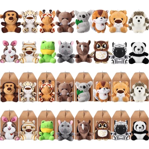 Seenelling 16 Sets Stofftiere, Mini-Plüschtiere, Waldtiere, Großpackung für Haustiere, Partygeschenke, Stofftiere mit Papierboxen für Tierthemen, Geburtstagspartys Seenelling 16 Sets Stofftiere, Mini-Plüschtiere, Waldtiere, Großpackung für Haustiere, Partygeschenke, Stofftiere mit Papierboxen für Tierthemen, Geburtstagspartys von Seenelling