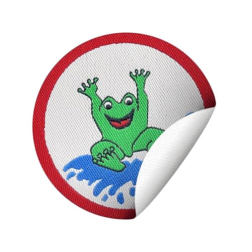 Seepferdchen® das Frosch Abzeichen zum Aufkleben | Frosch Abzeichen | kinderleicht zum Aufkleben von Seepferdchen