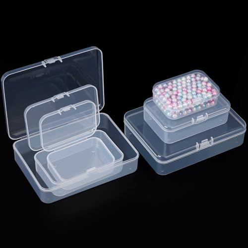 Segbeauty Kleine Aufbewahrungsbox, 6 Stück Sortierboxen für Kleinteile, Plastikkisten mit Deckel, Schrauben Sortierbox, Kleinteile Organizer für Kleine Pillen, Schmuck, Diamond Painting Zubehör von Segbeauty