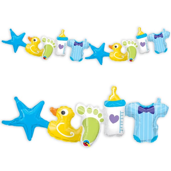 Baby Boy Ballongirlanden Set, 2-teilig, 104cm lang von Segelken