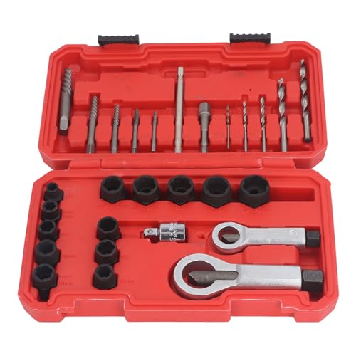 Beschädigter Schraubextraktor Set Hochleistungsrostproof CR Molybdän Stahl -Schraubenentfernungswerkzeug Kit mit Nusssplitter für die Reparaturwartung 28pcs Beschädigter Schraubextraktor Set Hochleistungsrostproof CR Molybdän Stahl -Schraubenentfernungswerkzeug Kit mit Nusssplitter für die Reparaturwartung 28pcs von Segrehy