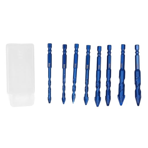Eccentric Drill Bit Set High Strength Tungsten Steel Skewed Head Twist Drill Bits for Stone Glass Marble Tile Wood 8 Pieces 6mm 8mm 10mm 12mm Eccentric Drill Bit Set High Strength Tungsten Steel Skewed Head Twist Drill Bits for Stone Glass Marble Tile Wood 8 Pieces 6mm 8mm 10mm 12mm von Segrehy