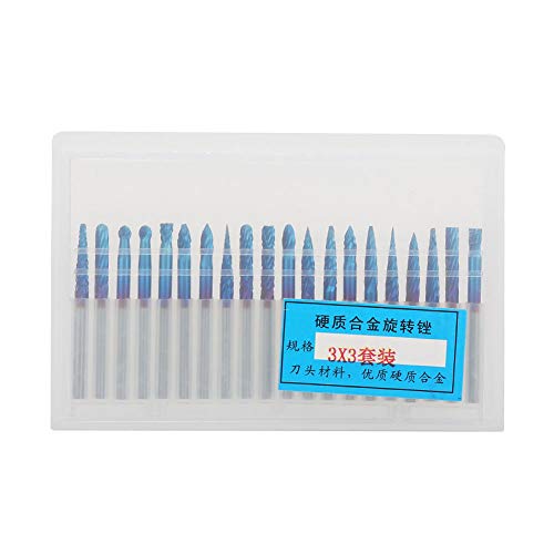 Endmühle Wolfram -Carbid -Frässchneider 20pcs Set hoher Härte Verschleiß Widerstand Doppelte Rutate Endmühle für Metallverarbeitung Schaftdurchmesser 3 mm Länge 38 mm Endmühle Wolfram -Carbid -Frässchneider 20pcs Set hoher Härte Verschleiß Widerstand Doppelte Rutate Endmühle für Metallverarbeitung Schaftdurchmesser 3 mm Länge 38 mm von Segrehy