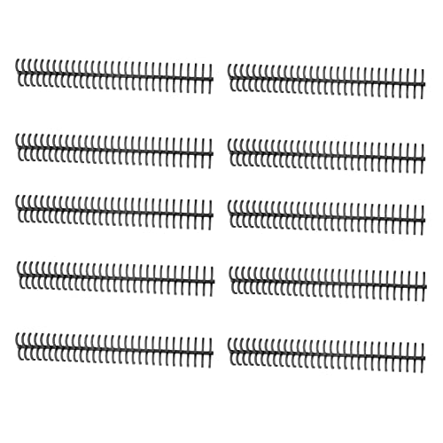 Spiralbindungsspulen, 10pcs Kunststoffspulenbindungsstacheln 130 Blechkapazität 30 Löcher 16 mm Durchmesser für Bürodokumente (Black) von Segrehy