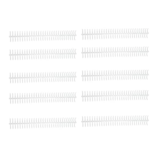 Spiralbindungsspulen, 10pcs Kunststoffspulenbindungsstacheln 130 Blechkapazität 30 Löcher 16 mm Durchmesser für Bürodokumente (Clear) von Segrehy