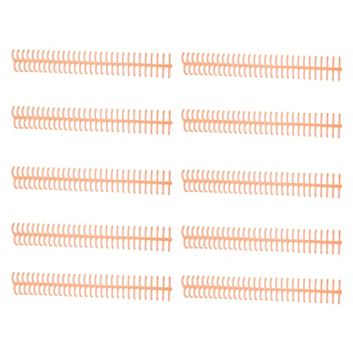 Spiralbindungsspulen, 10pcs Kunststoffspulenbindungsstacheln 130 Blechkapazität 30 Löcher 16 mm Durchmesser für Bürodokumente (Orange) von Segrehy