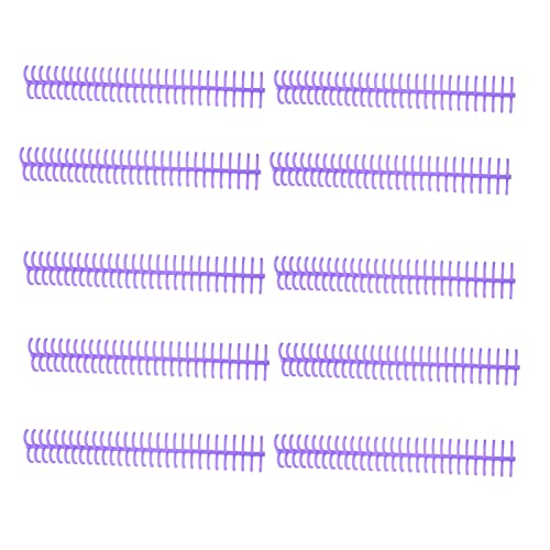 Spiralbindungsspulen, 10pcs Kunststoffspulenbindungsstacheln 130 Blechkapazität 30 Löcher 16 mm Durchmesser für Bürodokumente (Purple) von Segrehy