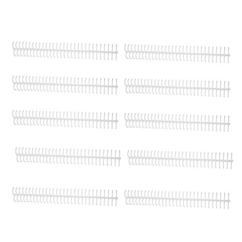 Spiralbindungsspulen, 10pcs Kunststoffspulenbindungsstacheln 130 Blechkapazität 30 Löcher 16 mm Durchmesser für Bürodokumente (White) von Segrehy