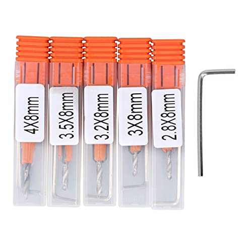 Tapered Countersink Bohrbohrbit Set Premium Wolfram -Stahllegierung rostbeständig für Holz Aluminiumlegierschrauben Counterunk Head Schrauben 5 Stücke mit Sechskantschlüssel und Tapered Countersink Bohrbohrbit Set Premium Wolfram -Stahllegierung rostbeständig für Holz Aluminiumlegierschrauben Counterunk Head Schrauben 5 Stücke mit Sechskantschlüssel und von Segrehy