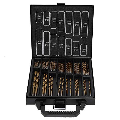 Twist Bohrer Bit Set Hochgeschwindigkeitsstahl 99pcs Runde Schaftbohrbits für Metallholz Kunststoff 1,0 3,0 mm Ti beschichtetes haltbares Multi Purpose Professional Tool Kit Twist Bohrer Bit Set Hochgeschwindigkeitsstahl 99pcs Runde Schaftbohrbits für Metallholz Kunststoff 1,0 3,0 mm Ti beschichtetes haltbares Multi Purpose Professional Tool Kit von Segrehy