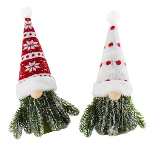 Sehuby Weihnachtswichtel, Puppenfiguren, Heimdekoration, handgefertigte Zwerg-Polyester-Figuren für Büro, Partyzubehör, 2 Stück von Sehuby