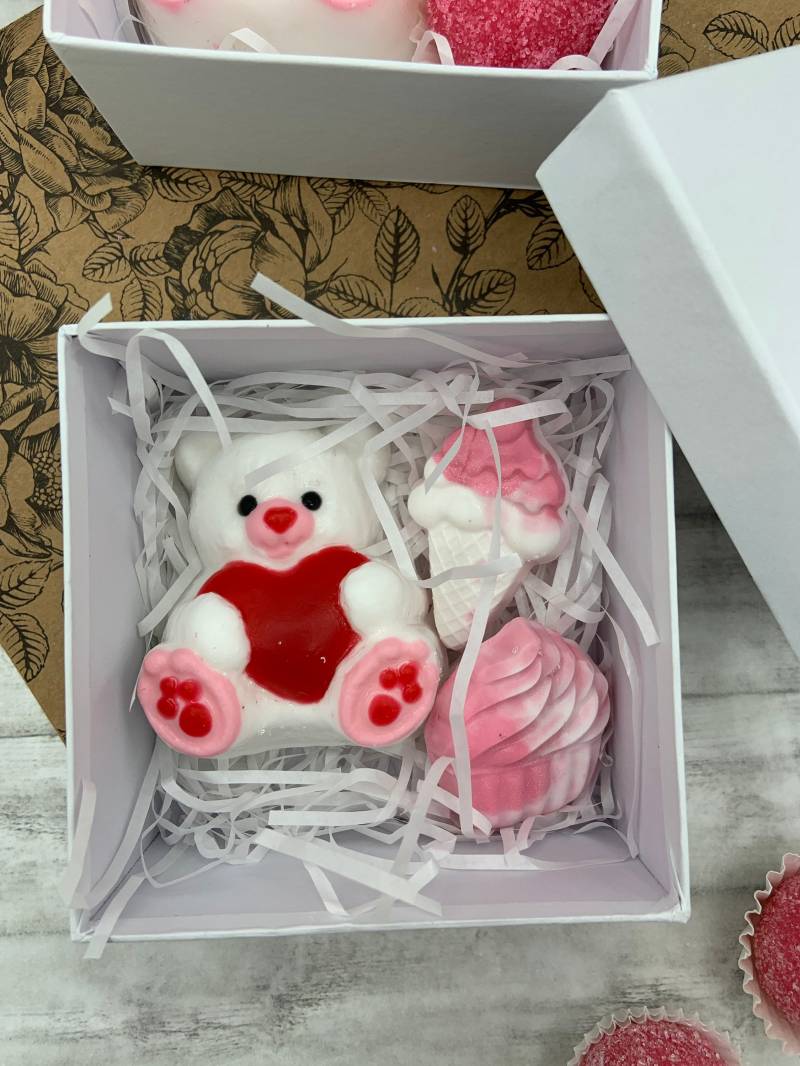 Süße Teddybär Seifenset Bärchen Mit Herz Gast Geschenk Idee Geburtstag Kinder Mädchen Gäste Seife Badezimmer Bad Deko Mitbringsel von SeifeMagievonValeria