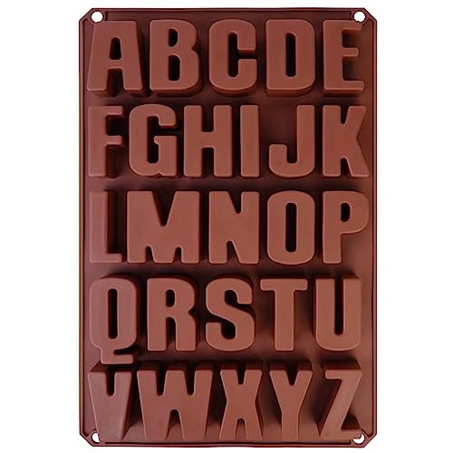 Seifenprofis 26 Buchstaben XXL (6,5 cm) A-Z Alphabet -Extra Stabil- Silikonform, befüllbar mit Kreativ-Beton, Schmuck-Beton, Raysin-Gießpulver, Seife, Wachs von Seifenprofis