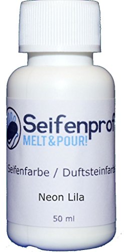 Seifenprofis 50 ml Seifenfarbe (Pigment Lila) Badebomben 100% vegan biologisch Farbe zur Seifenherstellung Normal- oder Pigmentbasis von Seifenprofis