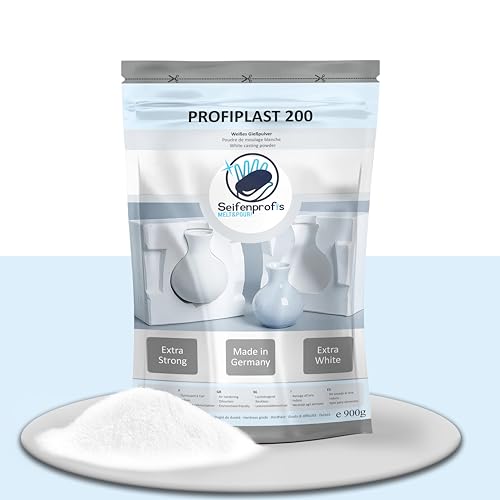 Seifenprofis Profiplast 200 Reliefgießpulver 9 kg - extra weiß, Gießpulver, Gießmasse, Modellieren, Strukturieren, Erwachsene von Seifenprofis