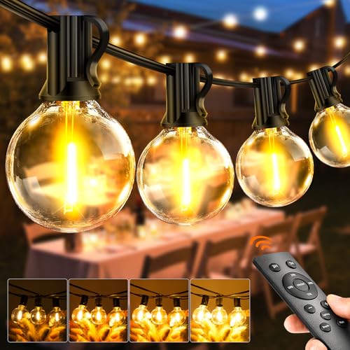 LED Lichterkette Außen Strom 30m - 100FT Outdoor Lichterketten Aussen Wetterfest 36+2 G40 Glühbirne Dimmbare Timer Warmweiß Aussenlichterkette für Balkon Garten Pavillon Terrasse Hochzeit Party von Seklin