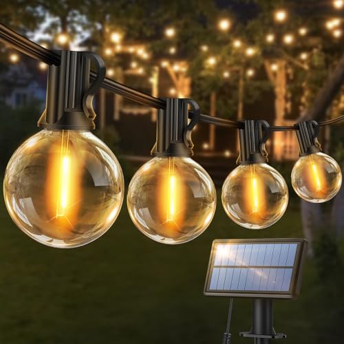 LED Lichterkette Außen Strom solar-15M - Outdoor Lichterketten mit Aussen Wetterfest G40 Glühbirne Warmweiß Aussenlichterkette für Balkon Garten Pavillon Terrasse Vorzelt von Seklin