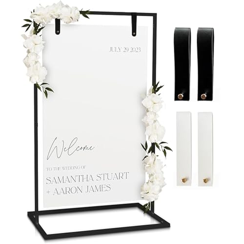 Hochzeitsschild-Ständer, 127,7 x 76,2 x 50,8 cm, Aufschrift "Welcome to Our Wedding Sign Stand", robuster Staffelei-Ständer für Schilder von SelWatty