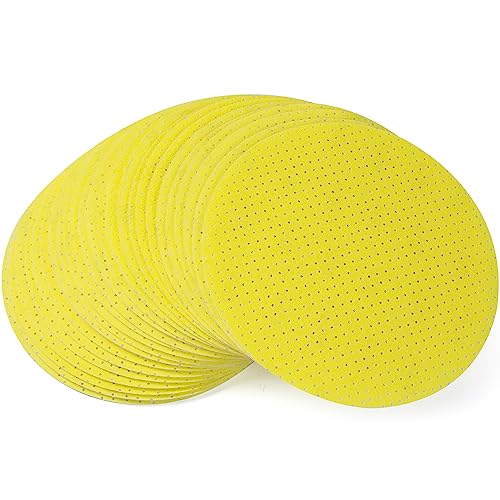 Selead Schleifpapier 225mm Klett Dauerhafte Schleifpads 25 Stück Korn 100 Schleifscheiben Perforiert Schleifblätter Round f. Trockenbauschleifer Schleifgiraffe Deckenschleifer von Selead