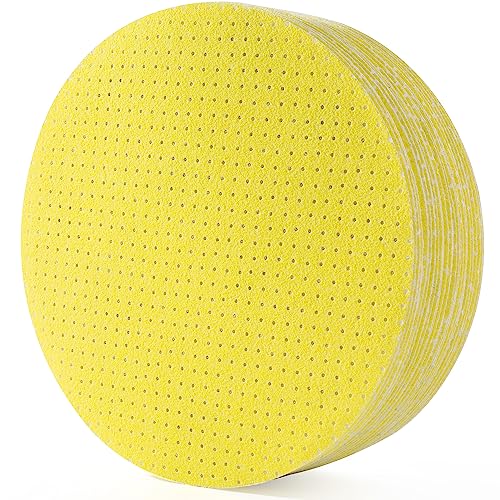 Selead Schleifpapier 225mm Klett Dauerhafte Schleifpads 25 Stück Korn 60 Schleifscheiben Perforiert Schleifblätter Round f. Trockenbauschleifer Schleifgiraffe Deckenschleifer von Selead