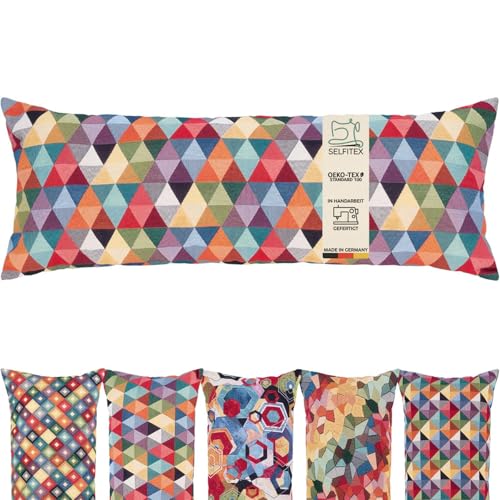 Selfitex Twin-Doppel-Sofakissen extra lang mit Füllung und Bezug, farbenfrohes Couchkissen, Qualität Mediterraner Gobelin-Polster-Webstoff inkl. Kissenfüllung, Dekokissen Größe 35x90 Design: Menorca Selfitex Twin-Doppel-Sofakissen extra lang mit Füllung und Bezug, farbenfrohes Couchkissen, Qualität Mediterraner Gobelin-Polster-Webstoff inkl. Kissenfüllung, Dekokissen Größe 35x90 Design: Menorca von Selfitex