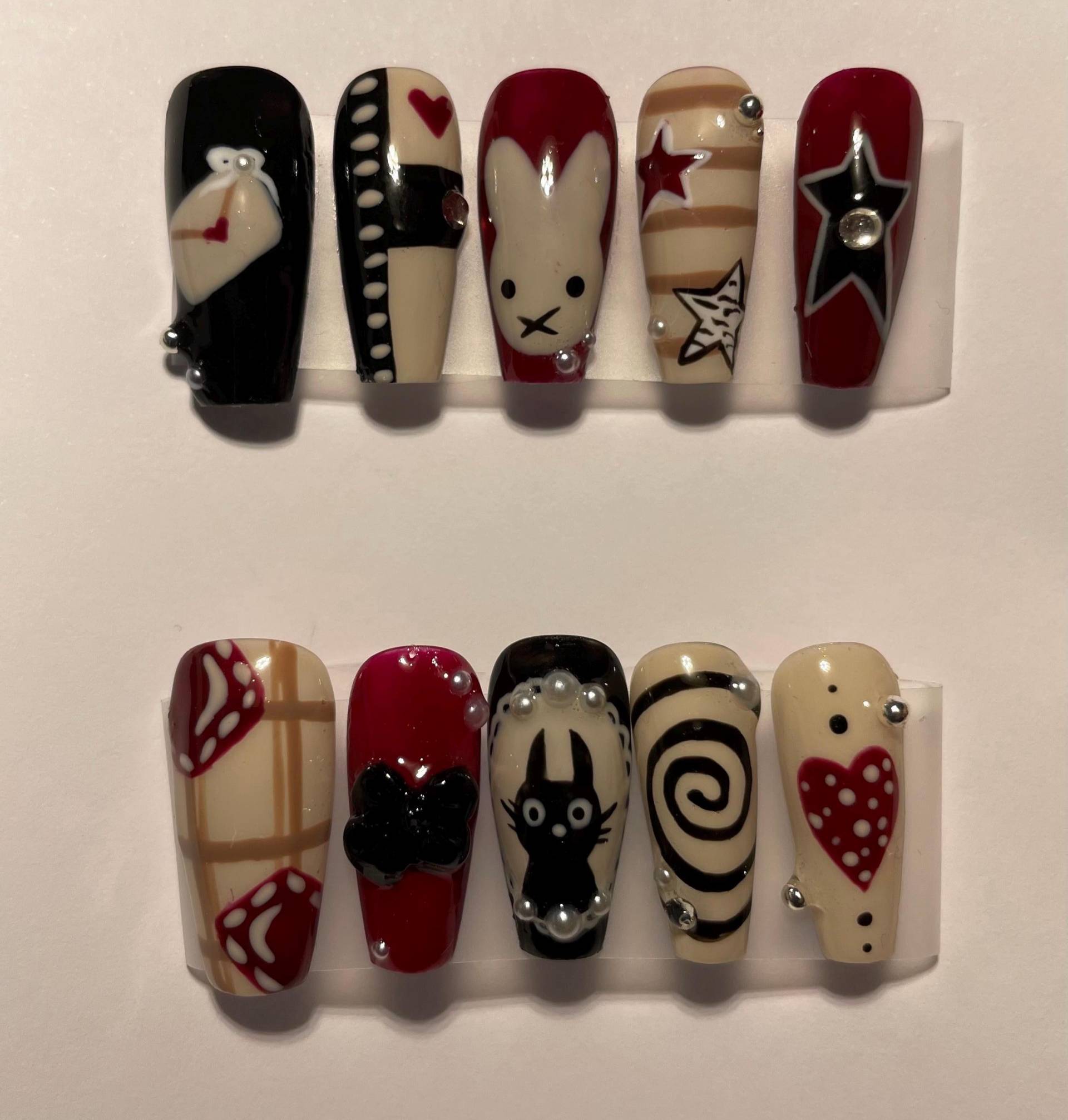 Drücken Sie Auf Die Nägel/Nail Art Chrom Nägel/ Braune von SelinaNailsArt