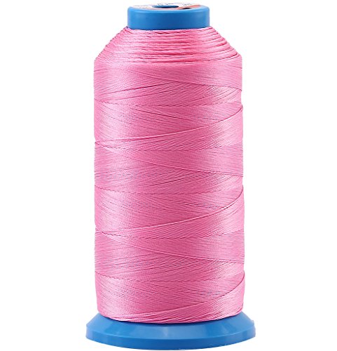 Selric [1375 Meters/21 Farben erhältlich] Bonded Nylon Nähgarn Faden für Outdoor, Ledersitz, Tasche, Schuhe, Leinwand, Polsterung Nähmaschine,Schuhe, Auto Matten und vieles mehr [ Rosa ] von Selric