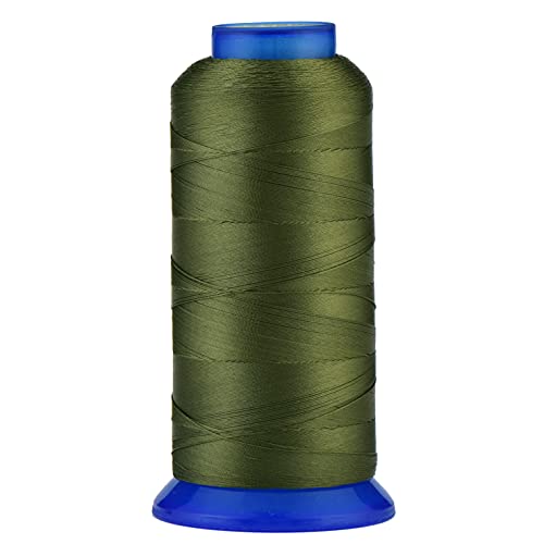 Selric 1500 Yard/30 Farben verfügbar] UV-beständiges hochfestes Polyestergarn #69 T70 GröÃŸe 210D/3 für Polster, Markt, Vorhänge, Perlen, börsen, Leder (Olivgrün) von Selric