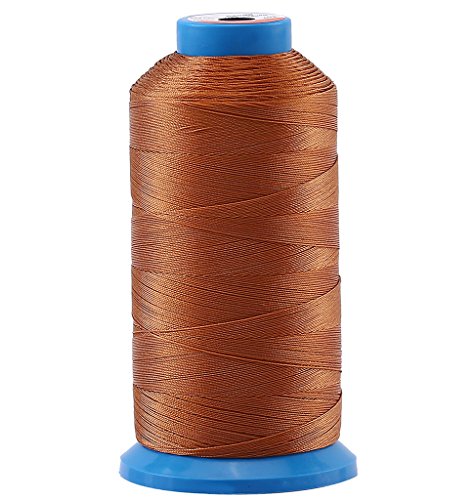 Selric 1500 Yards 21 Farben Nähgarn Nylon Bonded, verwendet für Sattler, Vorhänge, Perlen, Gepäck, Handtaschen, Geldbörsen, Schuhe und mehr [Braun ] von Selric