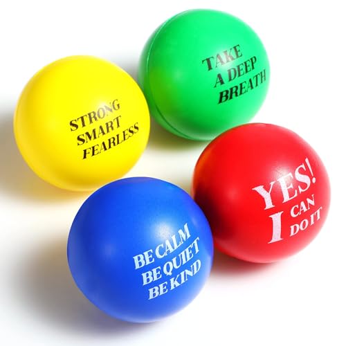 Motivierende Stressbälle,12 PCS Anti Stress Bälle mit Quetos Antistressball für Erwachsene und Kinder Fidget Toy Stressabbau für ADHD Autismus Kindergeburtstag Weihnachten Mitgebsel Gastgeschenke von Semazz