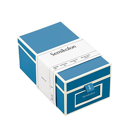 Semikolon 364114 Visitenkartenbox - alphabetisches Register - 10,5 x 18 x 8,3 cm - Business-Card-Box - azzurro hell-blau von Semikolon