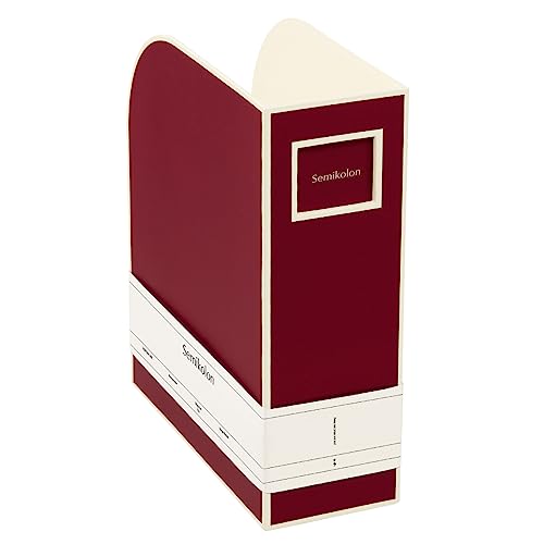 Semikolon 352734 Stehsammler A4 – Zeitschriften-Sammler, Dokumenten-Ordner, Format 10,5x26x31 cm – burgundy dunkel-rot von Semikolon