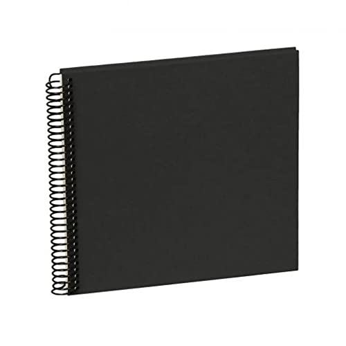 Semikolon 353034 Spiral Album Piccolino – 17 x 17 cm – Fotoalbum, 20 Seiten cremeweiß, Spiral-Fotobuch, black schwarz von Semikolon