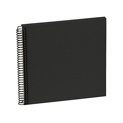 Semikolon 353034 Spiral Album Piccolino – 17 x 17 cm – Fotoalbum, 20 Seiten cremeweiß, Spiral-Fotobuch, black schwarz von Semikolon