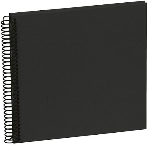 Semikolon 354872 Spiral Album Piccolino – 17 x 17 cm – Fotoalbum, 20 Seiten schwarz, Spiral-Fotobuch, black schwarz von Semikolon