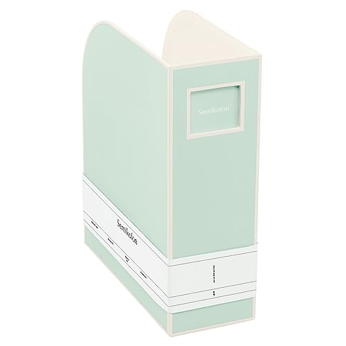 Semikolon 364108 Stehsammler A4 – Zeitschriften-Sammler, Dokumenten-Ordner, Format 10,5 x 26 x 31 cm – moss pastell-grün von Semikolon