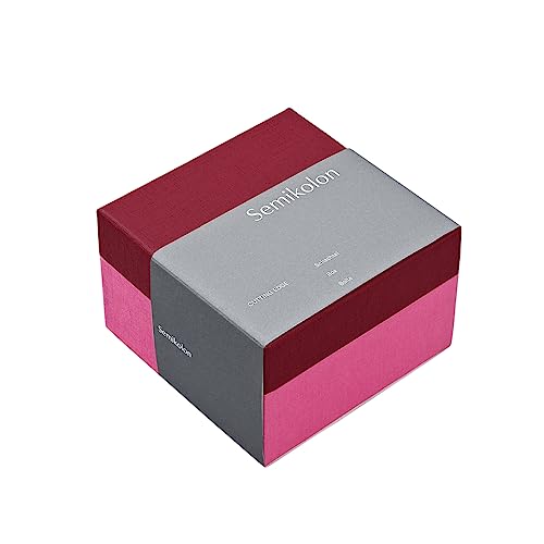 Semikolon 364867 Aufbewahrungsbox Cutting Edge S Format – 11,9 x 11,9 x 8,2 cm – Geschenkbox – rot rosa raspberry fuchsia von Semikolon