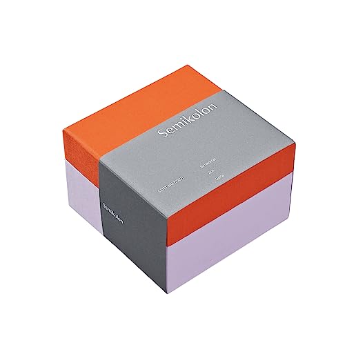 Semikolon 364870 Aufbewahrungsbox Cutting Edge S – 11,9 x 11,9 x 8,2 cm – Geschenkbox – orange-lila tangerine lavender von Semikolon