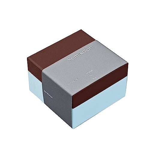 Semikolon 364874 Aufbewahrungsbox Cutting Edge M Format – 17,7 x 17,7 x 12,2 cm – Geschenkbox – braun-blau pecan ice von Semikolon