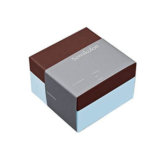 Semikolon 364875 Aufbewahrungsbox Cutting Edge L Format – 23,9 x 23,9 x 16,1 cm – Geschenkbox – braun-blau pecan ice von Semikolon