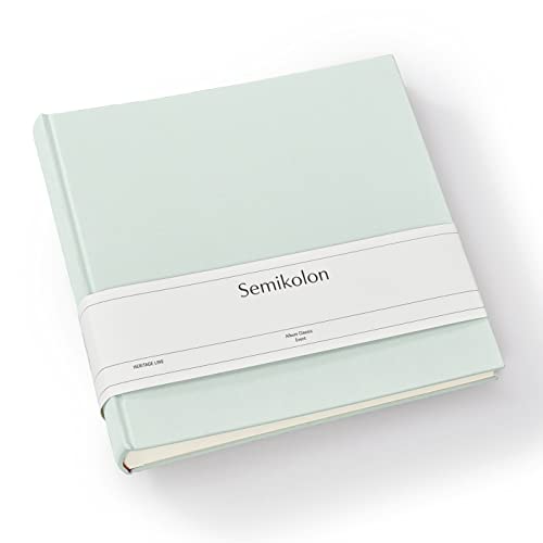 Semikolon 368384 Foto-Album Classic Event - 24 x 23 cm - 60 Seiten cremefarben, für ca. 60 Fotos - moss pastell-grün von Semikolon