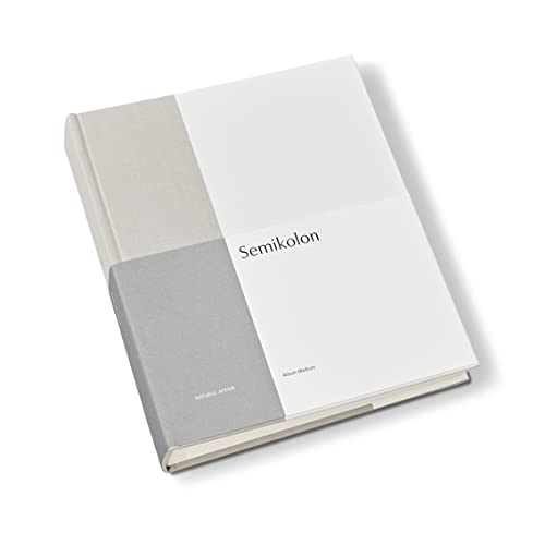 Semikolon 368743 Foto-Album Medium Natural Affair – 21,1x25,5 cm, 80 Seiten cremeweiß, für 160 Fotos – Desert von Semikolon