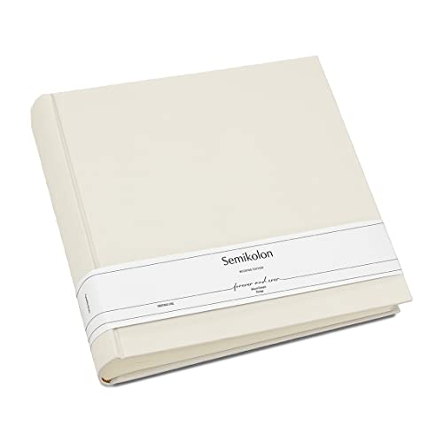 Semikolon 369087 Foto-Album Classic XLarge Wedding Edition – 32 x 31 cm, 130 Seiten cremefarben, für 260 Fotos – chamois sand von Semikolon