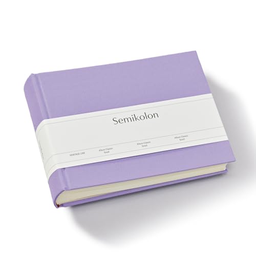 Semikolon 369952 Album Classic Small - 21,5 x 16 cm - 80 Seiten cremefarben, für 10 x 15 Fotos - lilac silk lila von Semikolon