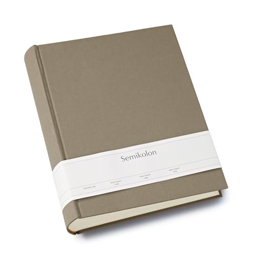 Semikolon 369957 Foto-Album Classic Large – 24,5 x 30,5 cm – 130 Seiten cremefarben, für 260 Fotos – fango beige von Semikolon