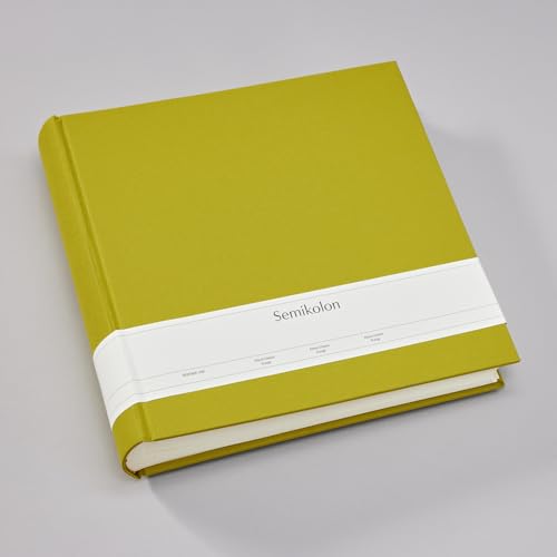 Semikolon 369963 Foto-Album Classic XLarge – 32 x 31 cm, 130 Seiten cremefarben, für 260 Fotos – matcha hell-grün von Semikolon