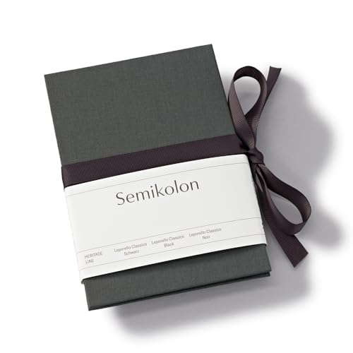 Semikolon 370020 Leporello Classico 12,2 x 17,7 cm - 14 Fotos 10 x 15 cm - Ziehharmonika-Fotobuch - lava stone grau von Semikolon