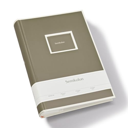 Semikolon 370034 300 Pockets Album - 22,5 x 32,8 cm - 100 Seiten cremefarben, für 300x 10x15 Fotos - fango beige von Semikolon