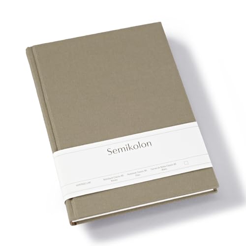 Semikolon 370054 - Notizbuch Classic B5 blanko - 176 Seiten, cremeweißes Papier - Lesezeichen - fango beige von Semikolon