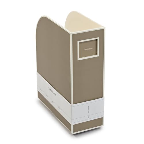 Semikolon 370091 Stehsammler A4 – Zeitschriften-Sammler, Dokumenten-Ordner, Format 10,5 x 26 x 31 cm – fango beige von Semikolon